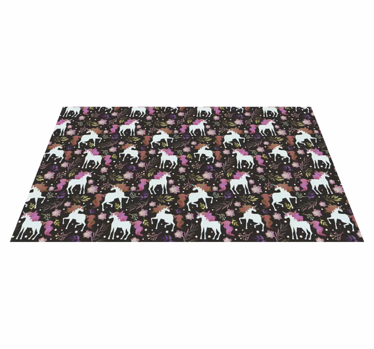 Vinylteppich kindlich verspieltes einhorn-motiv - TenStickers