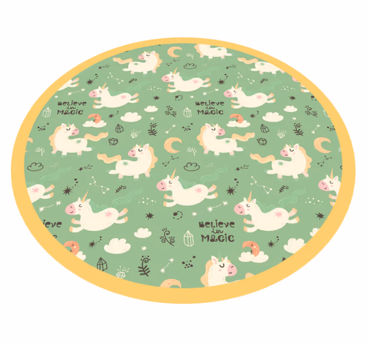 Vinyl Teppich Kinderzimmer magische einhörner - TenStickers