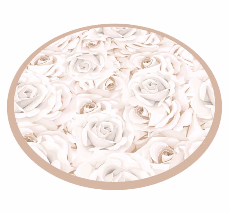 Vinyl Teppich Blumen elegantes rosenmuster - TenStickers