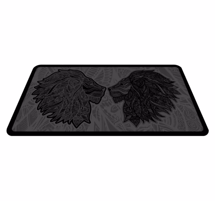 Vinyl Teppich Tiere löwenprofil-kunstwerk - TenStickers