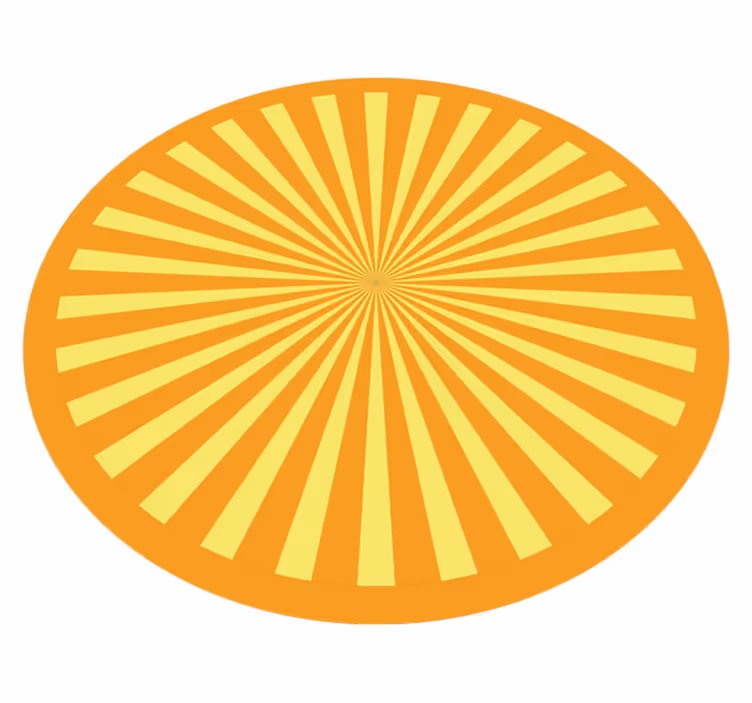 Gestreifter vinyl teppich sonnenstrahlen muster - TenStickers