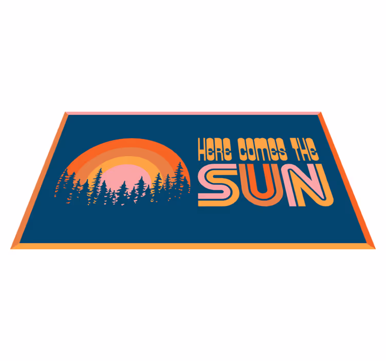 Vinyl Teppich Spruch sonnenaufgang-silhouette-szene - TenStickers