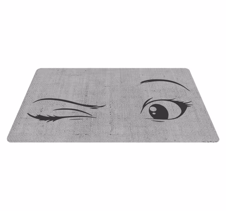 Vinyl Teppich Jugendzimmer künstlerische eyeliner-skizze - TenStickers