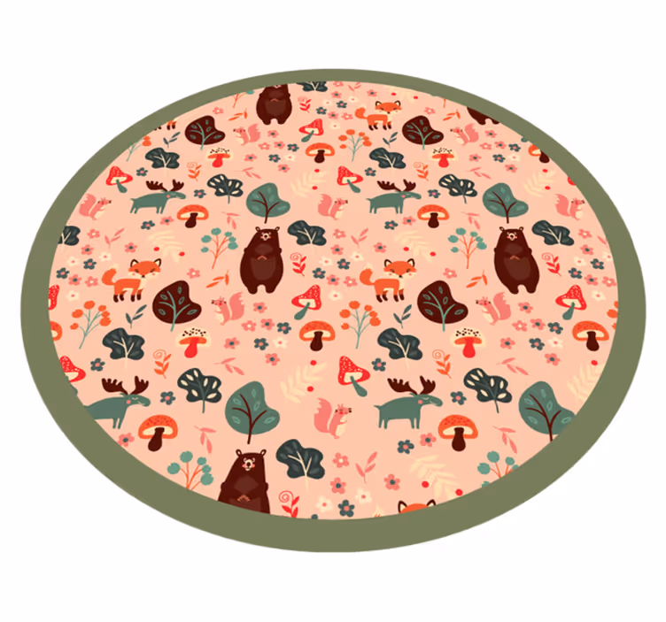 Vinylteppich kindlich waldbewohner - TenStickers