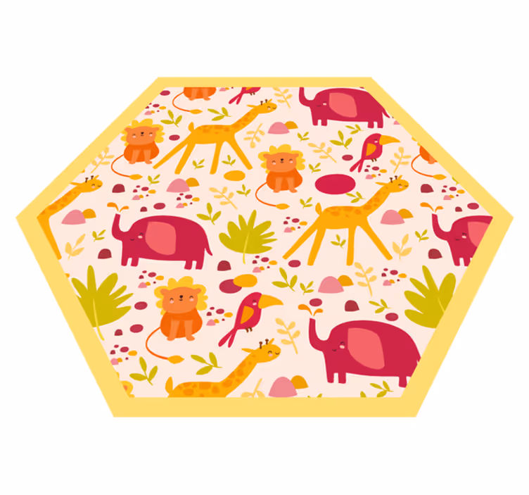Vinyl Teppich Baby safari-spielplatz - TenStickers