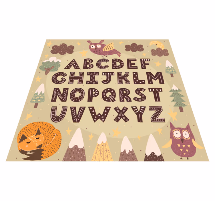 Vinyl Teppich Alphabet buchstaben-Kindergarten - TenStickers