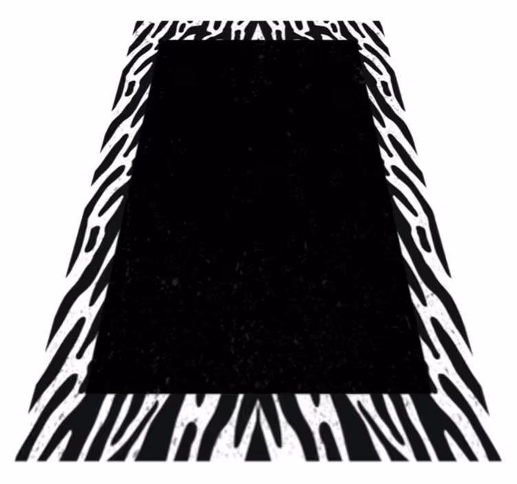 Vinyl Teppich Tiermuster monochromes zebra - TenStickers
