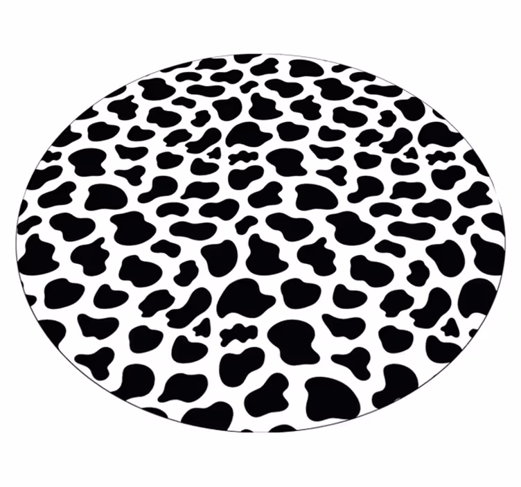 Vinyl Teppich Tiermuster kuhfell kreismuster - TenStickers