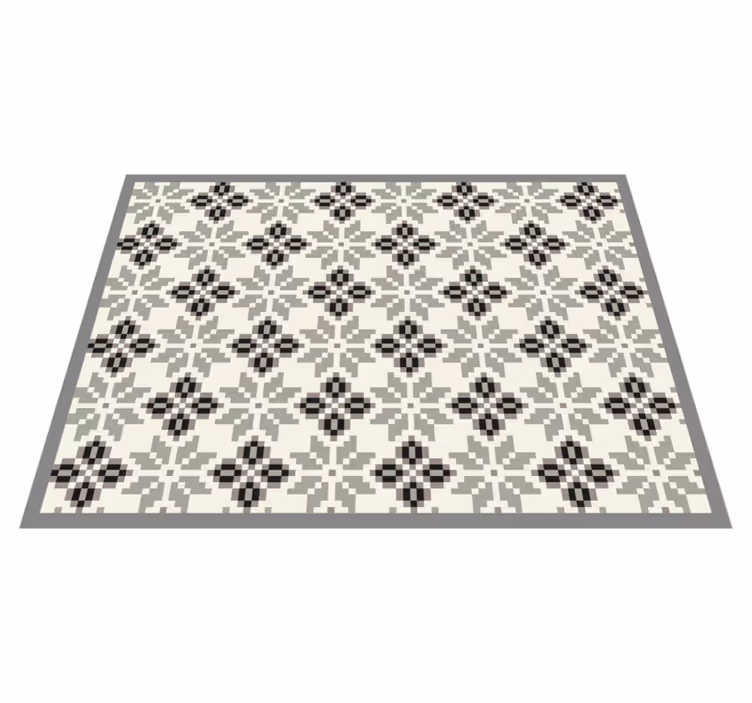 Vinyl Teppich Fliesenoptik monochromes fliesenmuster - TenStickers