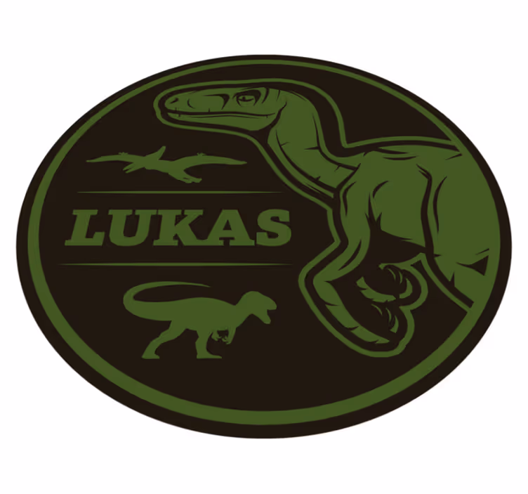 Vinylteppich Tiere Dinosaurier-raubvogel mit text - TenStickers