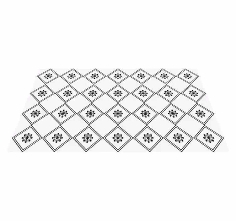 Vinyl Teppich Fliesenoptik monochromes kachelmuster - TenStickers