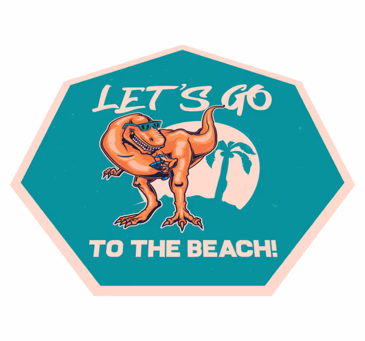 Vinyl Teppich Tiere strand dinosaurier spaß - TenStickers
