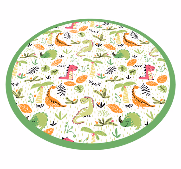 Vinylteppich kindlich safari-abenteuer-kreis - TenStickers