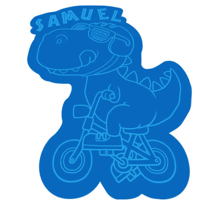 Vinyl Teppich mit Namen personalisierbarer dino - TenStickers