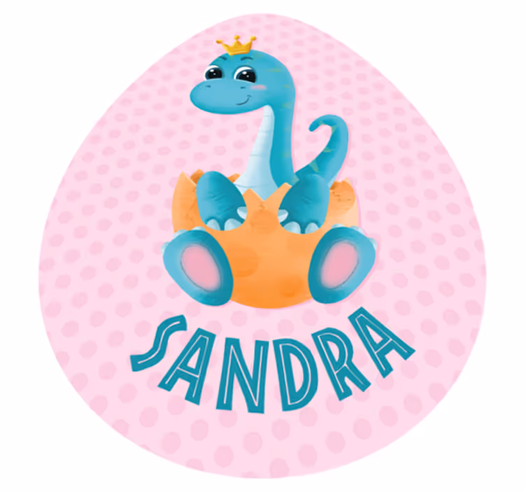 Vinyl teppich mit namen dinosaurier grafik nach wunsch - TenStickers