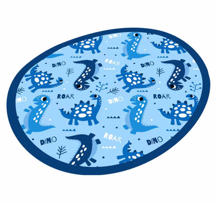 Vinylteppich Tiere Blauer dinosaurierhintergrund - TenStickers
