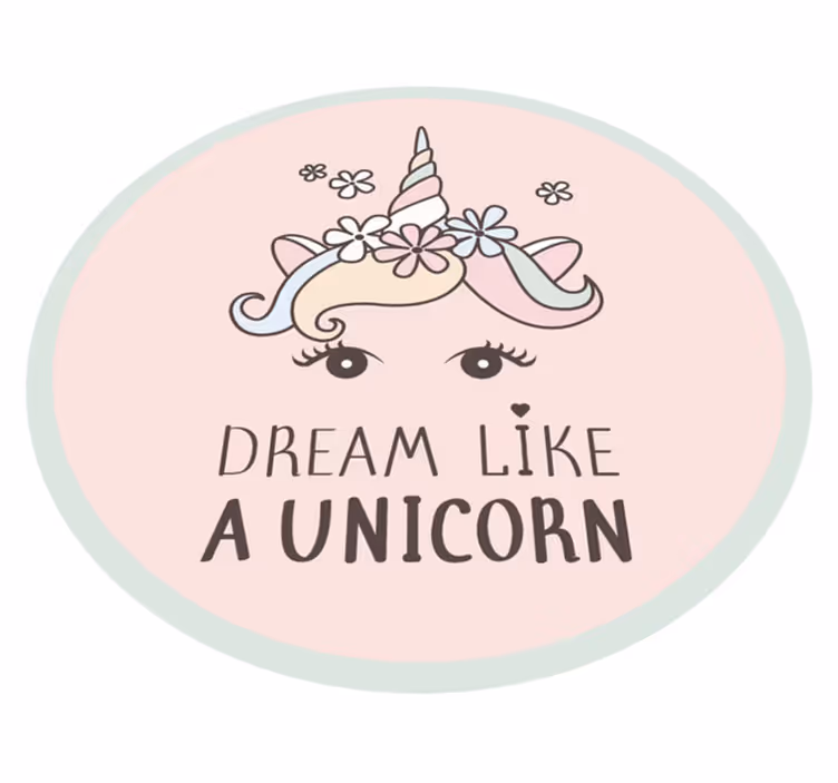 Vinyl Teppich Baby einhorn traumhafter ausdruck - TenStickers