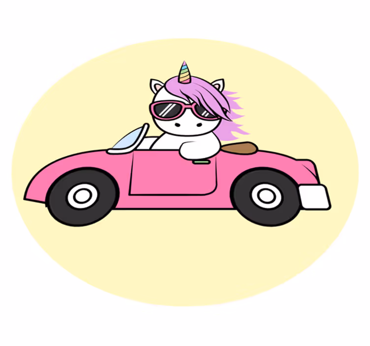 Vinylteppich kindlich einhorn-laufwerk-dekor - TenStickers