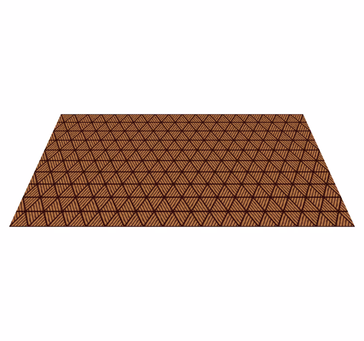 Vinyl Teppich geometrisch braunes Dreiecksmuster - TenStickers