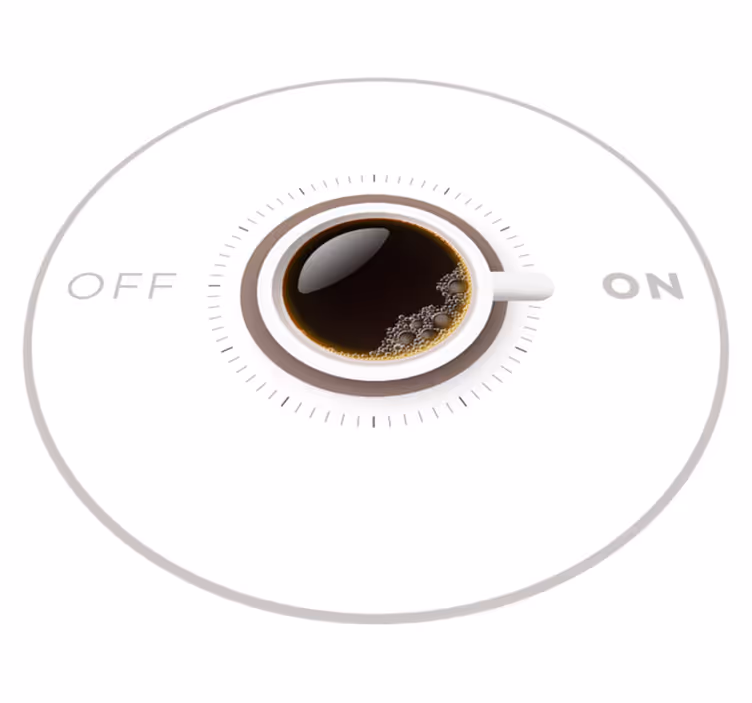 Vinyl Teppich Spruch koffein-umschalter - TenStickers