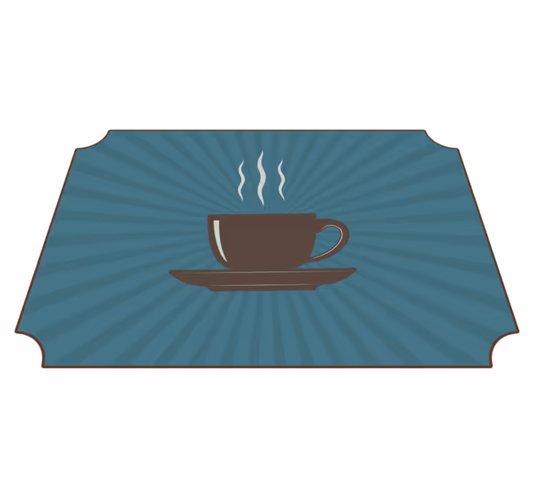 Vinyl Teppich Spruch dampfender kaffee - TenStickers
