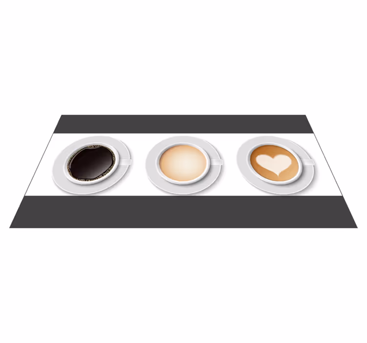 Vinyl Läufer küche kaffeetassen läufer - TenStickers