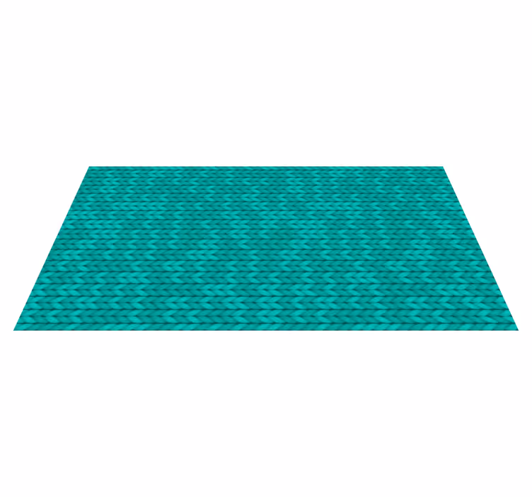 Vinyl Teppich Textur geflochtene blaugrüne Struktur - TenStickers