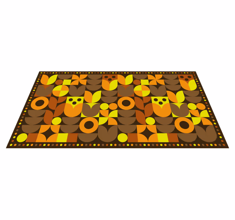 Vinyl Teppich Fliesenoptik retro-fliesendesign - TenStickers