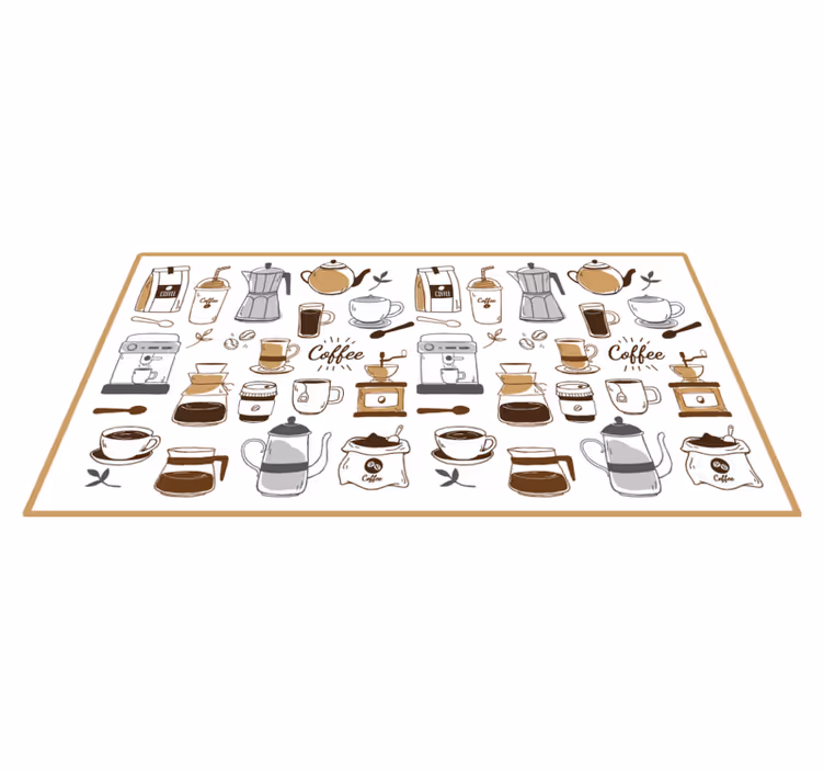Vinyl läufer küche kaffee-grundlagen - TenStickers