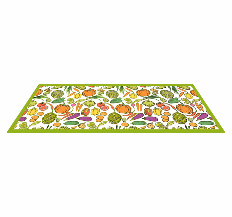 Vinyl Teppich Blumen gemüseernte - TenStickers
