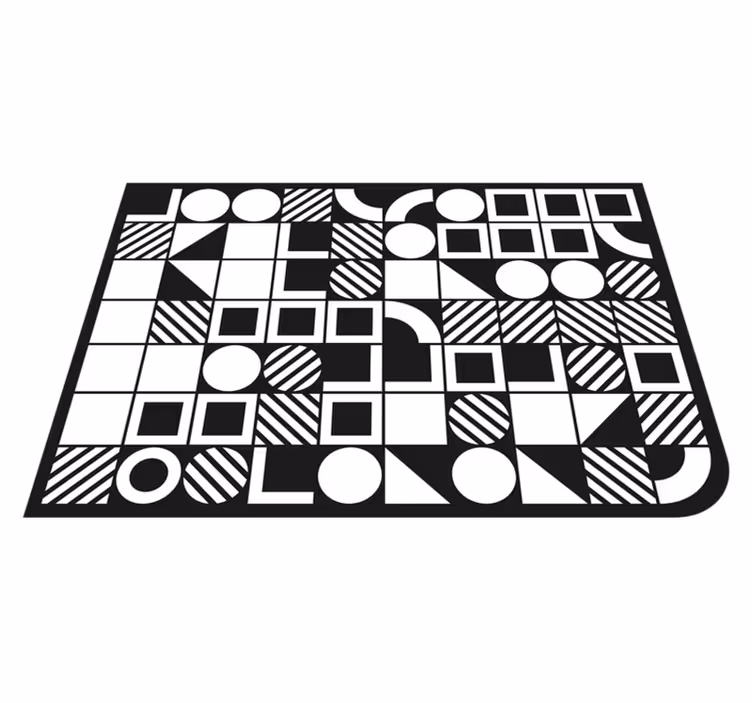 Vinyl Teppich geometrisch geometrische formen gleichgewicht - TenStickers