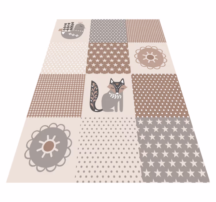 Vinylteppich kindlich patchwork-spielzeit - TenStickers