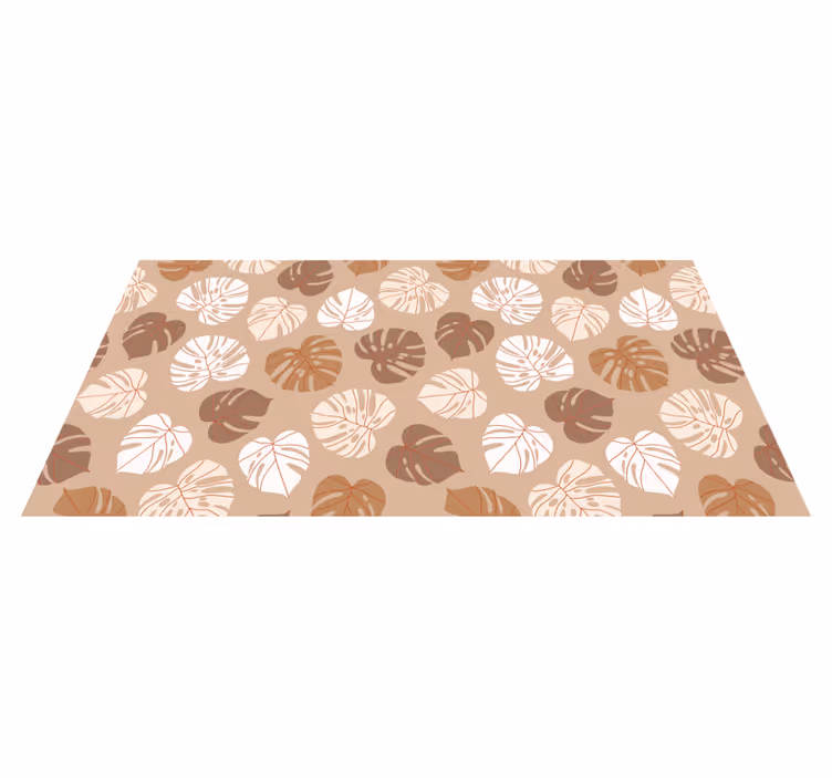 Vinyl Teppich Blumen monstera freude - TenStickers