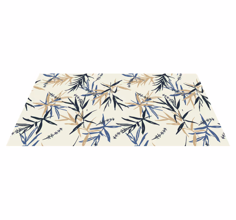 Vinyl Teppich Blumen botanisches bambusmuster - TenStickers