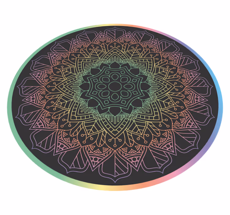 Vinyl teppich mandala für die mandala meditation - TenStickers