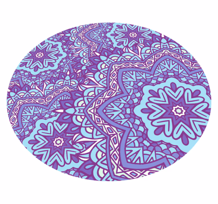 Vinyl Teppich Mandala lebendiges lila motiv - TenStickers