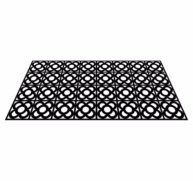 Vinyl Teppich geometrisch kreisförmige Motive - TenStickers