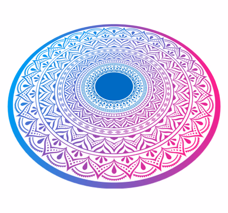 Vinyl Teppich Mandala rund - TenStickers