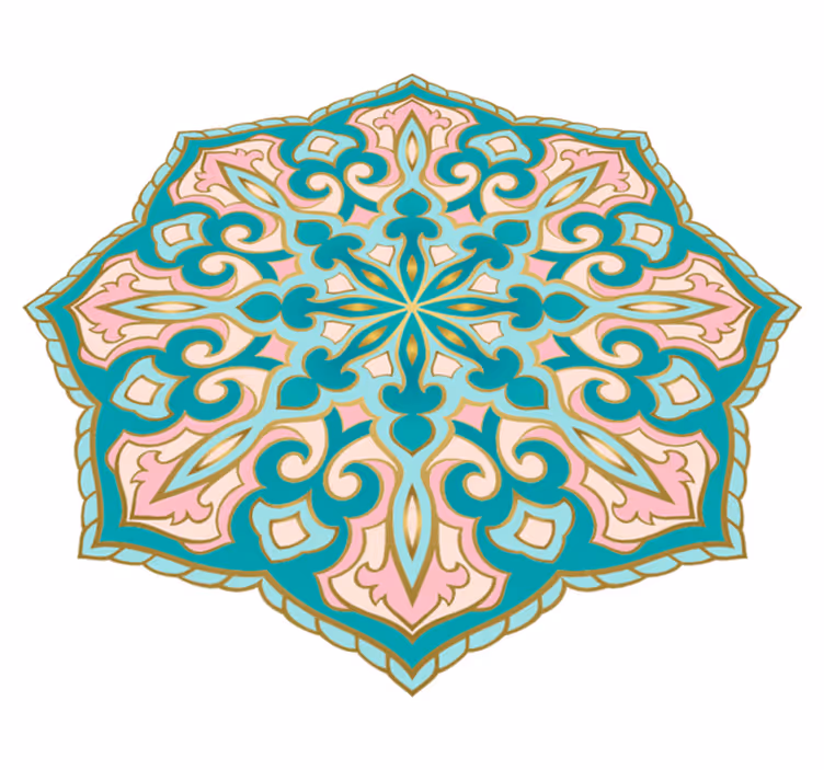 Vinyl Teppich Mosaik mandala-inspiriertes medaillon - TenStickers