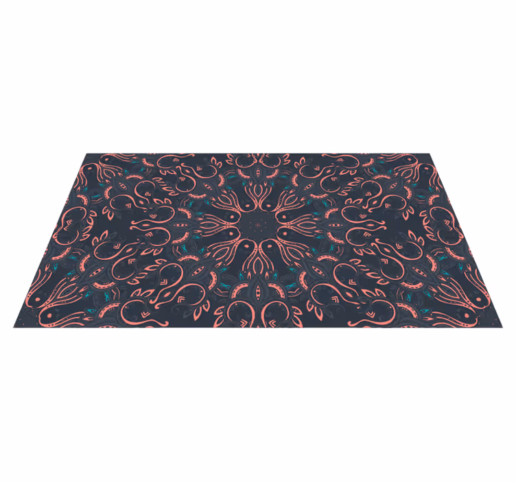 Vinyl Teppich Tiere paisley-oktopus - TenStickers