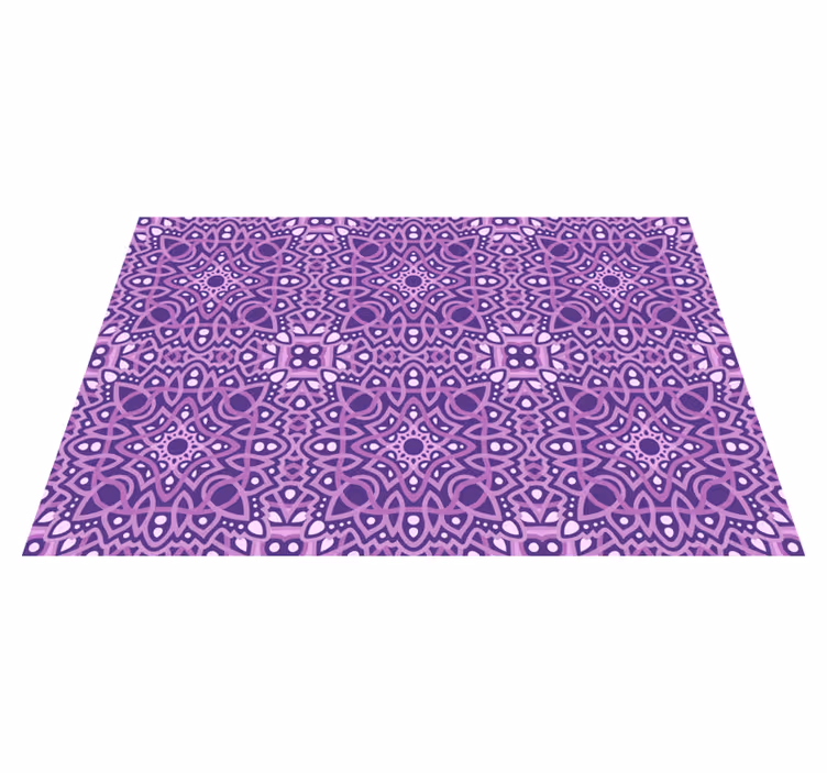 Vinyl Teppich Mandala lila Design - TenStickers