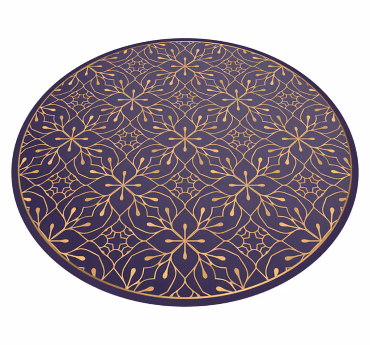 Vinyl teppich mandala florale eleganz - TenStickers