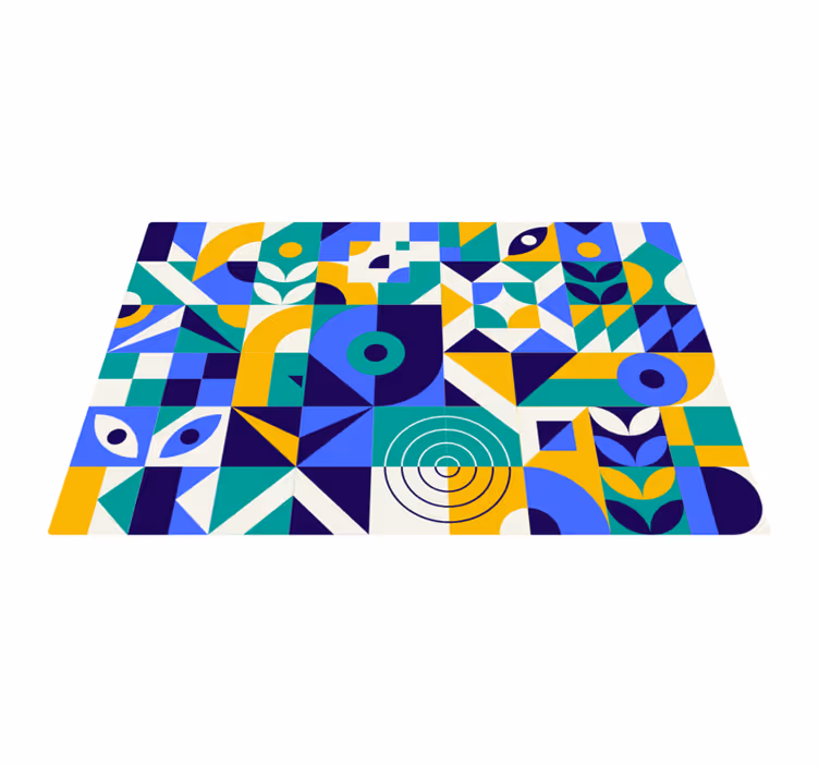 Vinyl teppich geometrisch lebendige muster - TenStickers