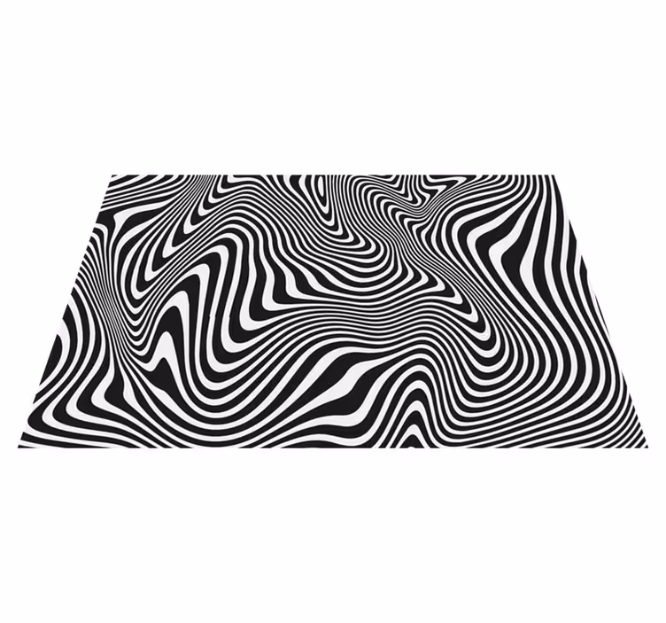 Vinyl Teppich geometrisch optisches wellenmuster - TenStickers