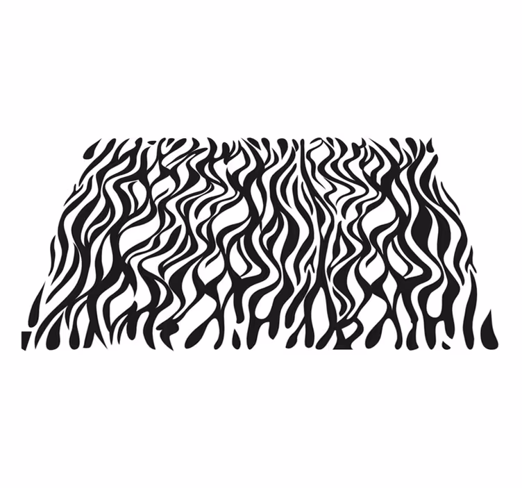 Vinyl Teppich Tiermuster abstraktes Zebramuster - TenStickers