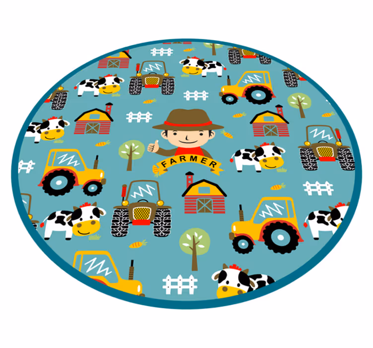 Vinylteppich kindlich bauer spaß muster - TenStickers