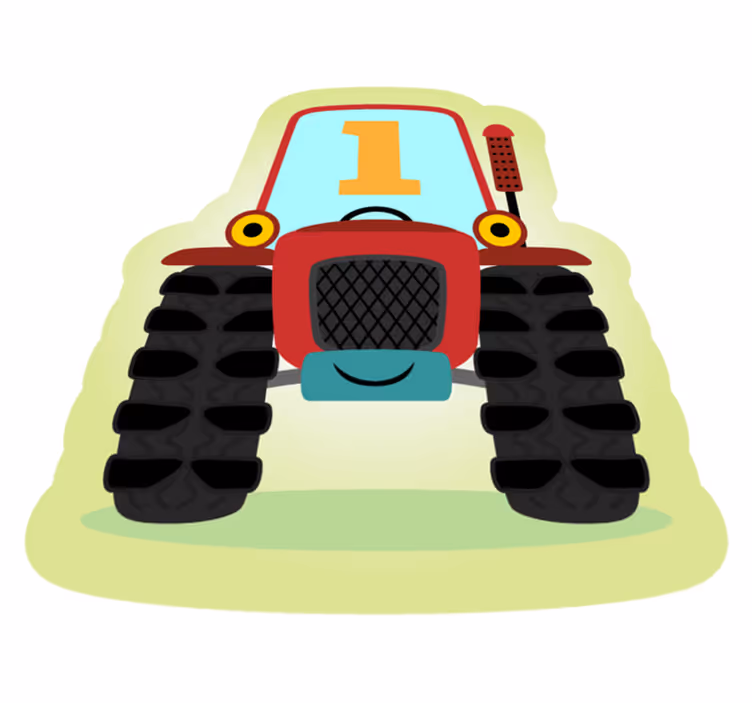 Vinyl Teppich Kinder traktorillustration - TenStickers