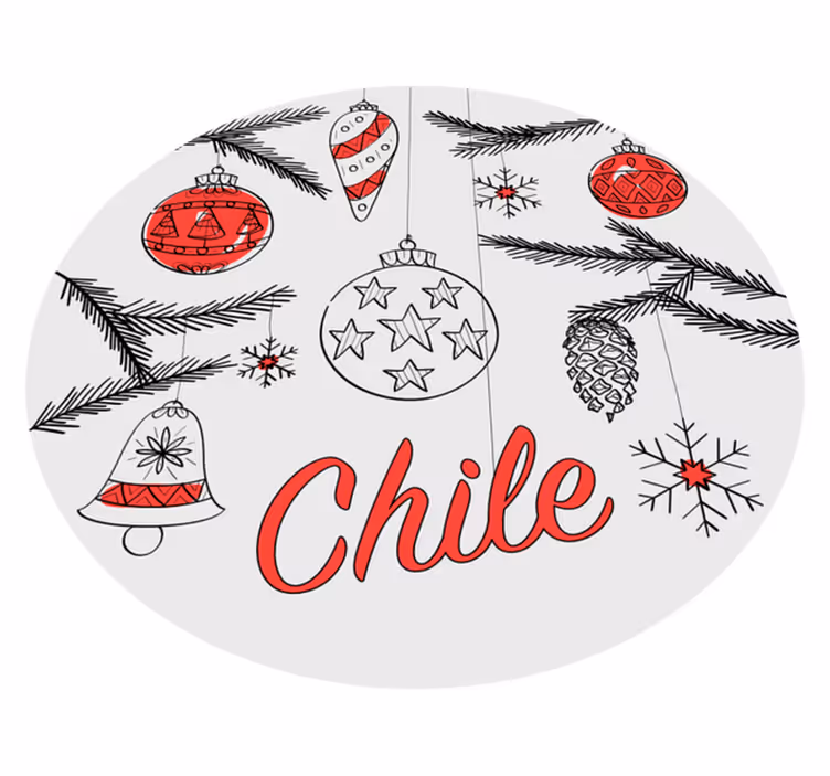 Vinyl Teppich Weihnachten chile weihnachtsdekoration - TenStickers