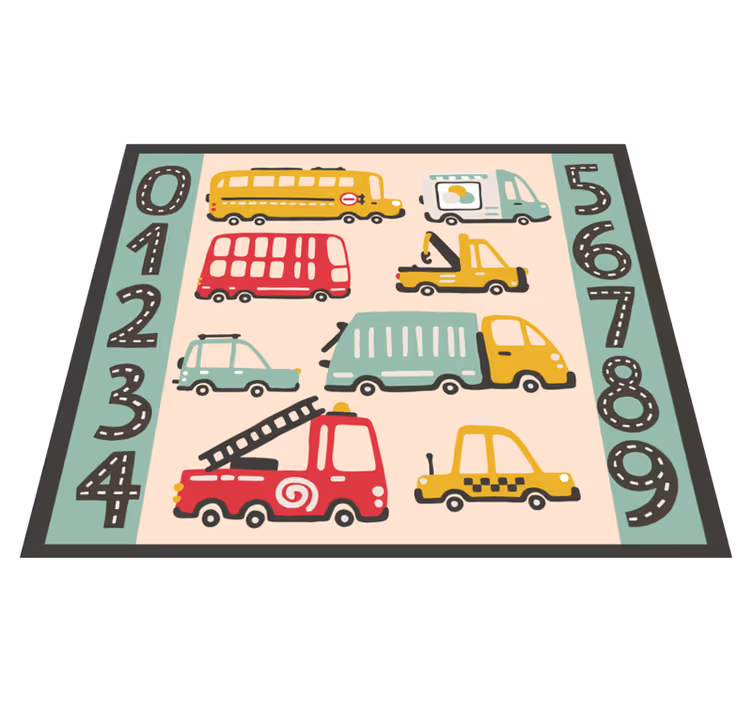 Vinyl Teppich Kinder spaß mit dem auto - TenStickers