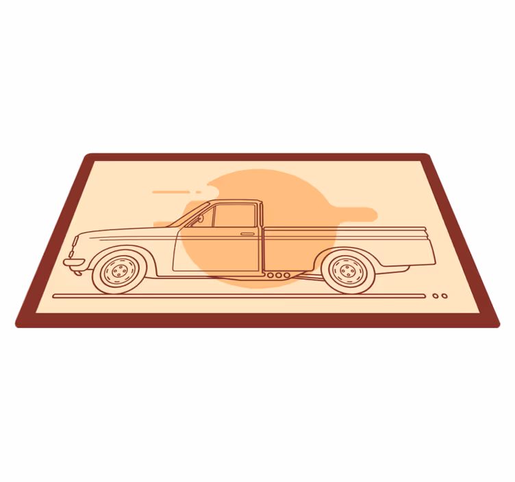 Vinyl Teppich Kinder spielzeugfahrzeugillustration - TenStickers